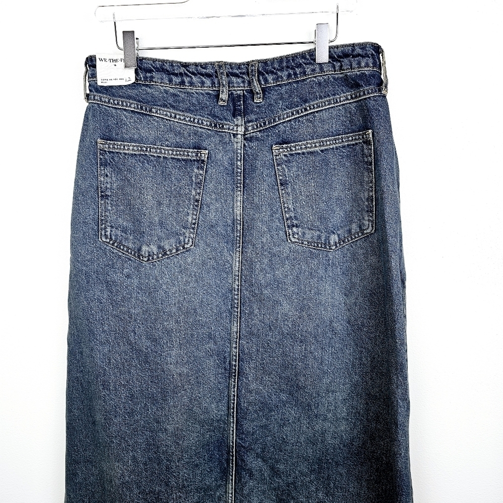 We The Free Come As You Are Denim Jean Maxi Skirt NWT - Picture 5 of 16